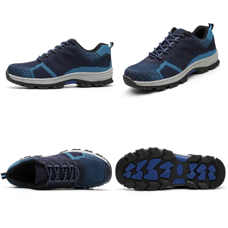 

Nice Outdoor Breathable Men Steel Toe Work Safety Boots Men Indestructible Shoes Anti-slip Steel Puncture Proof Safety Shoes