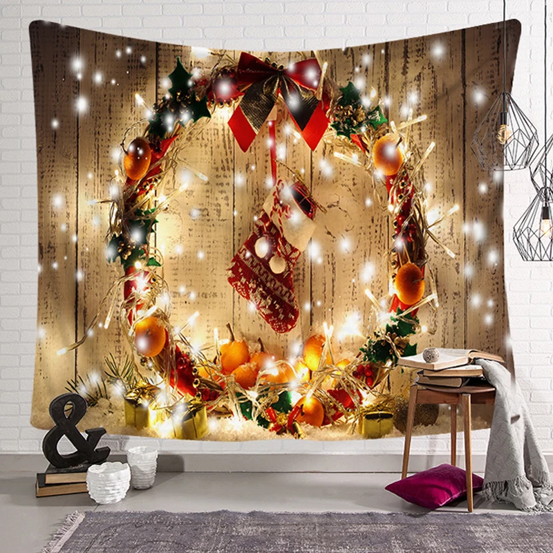 

Рождественское украшение, квадратная ткань для спальни, гостиной, домашний декор, художественное одеяло, новогодний гобелен, настенный гоб...