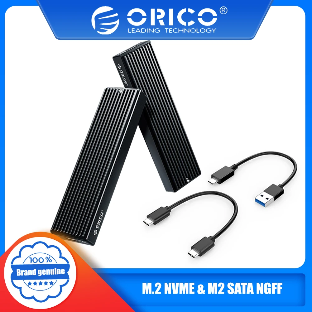 

Orico LSDT M.2 Solid State Drive Mobile Case HDD Case with USB Cable Pouch New M2PV-C3 10/5Gbps M.2 NVME SSD Enclosure Type-C