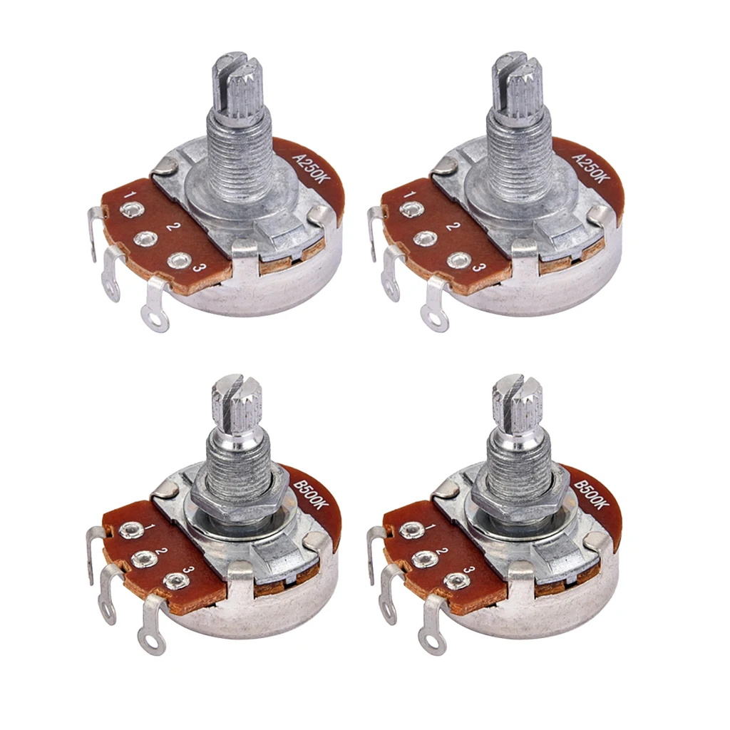 4pcs alpha a250kb500k potentiometer töpfe für elektrische gitarre ersatz free global shipping