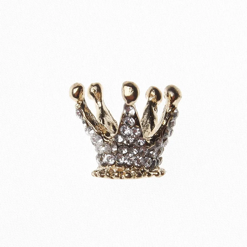 

10pcs/lot Crystal Rhinestone Stereoscopic Crown Buttons DIY Handmade Materials Children Headband Clothing Accessories