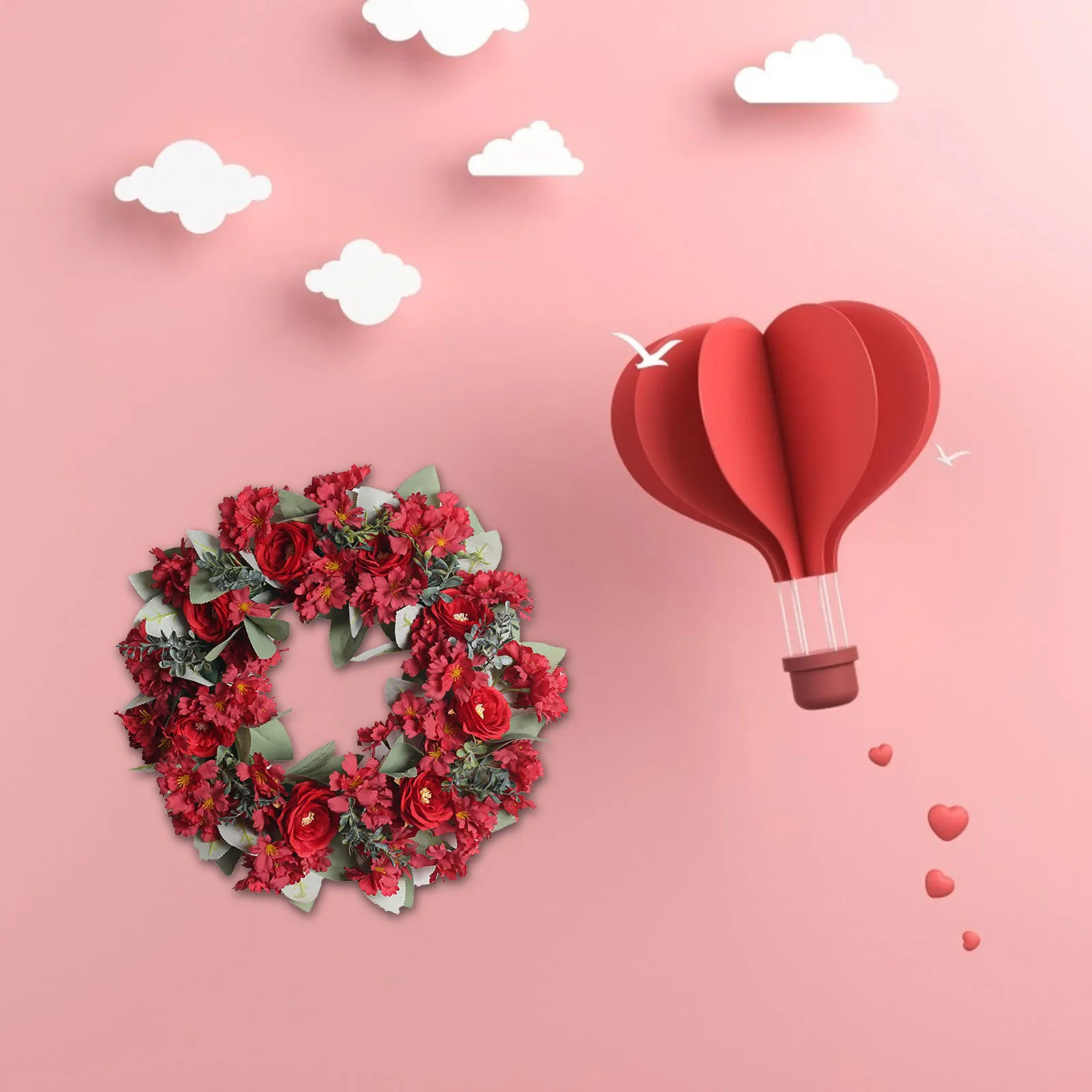 Несколько Стиль Искусственный Пион из шелка венки для укращения во время двери