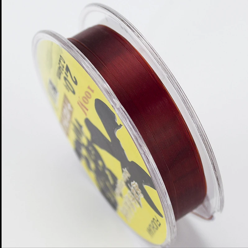 Нейлоновая рыболовная леска 100 метра бордовая для большого карпа Прочная