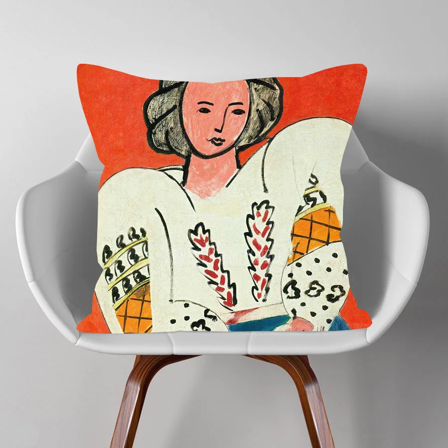 Матиссом Картины накидки на подушки женщина со шляпой открывающееся окно