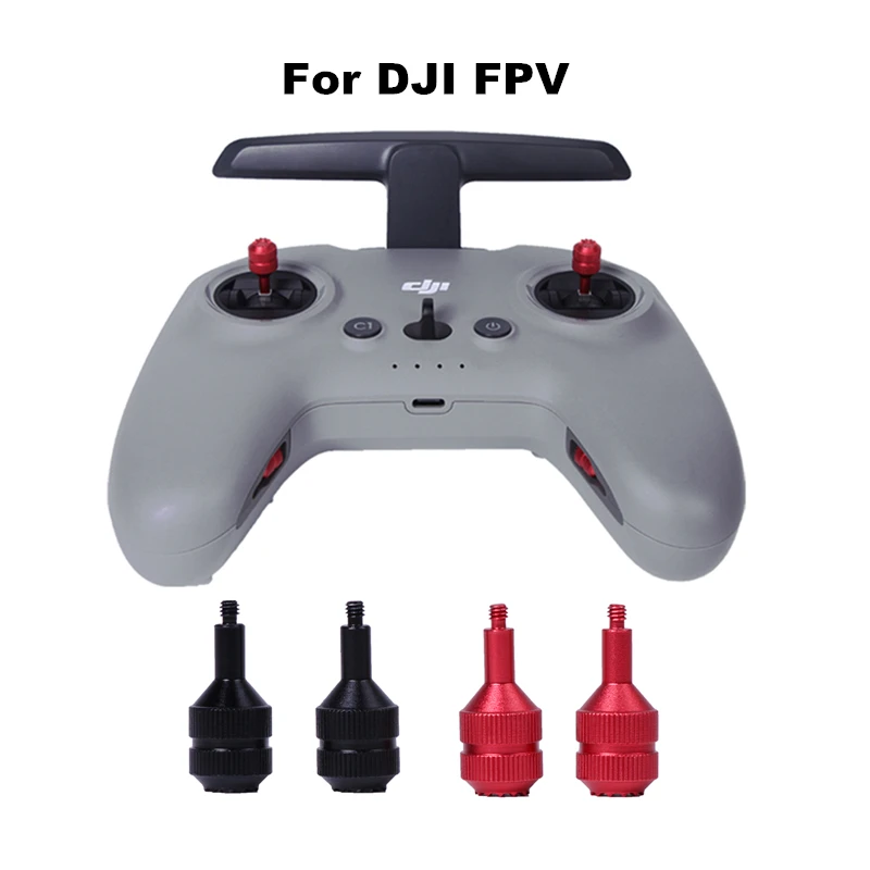 

For DJI Mavic 3/ FPV Controller Sticks Thumb Rocker Joysticks Aluminum Alloy Storable Accessories Kit Parts Black Red Sunnylife