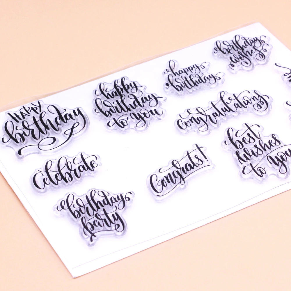 Прозрачные штампы Alinacutle для скрапбукинга дня рождения | Дом и сад