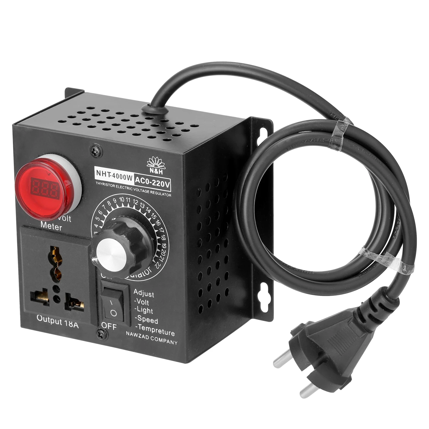 AC 220 V Компактный Скорость Температура свет Напряжение Adjuatable диммер NHT-4000W переменной Напряжение Контроллер SCR Напряжение регулятор - изображение