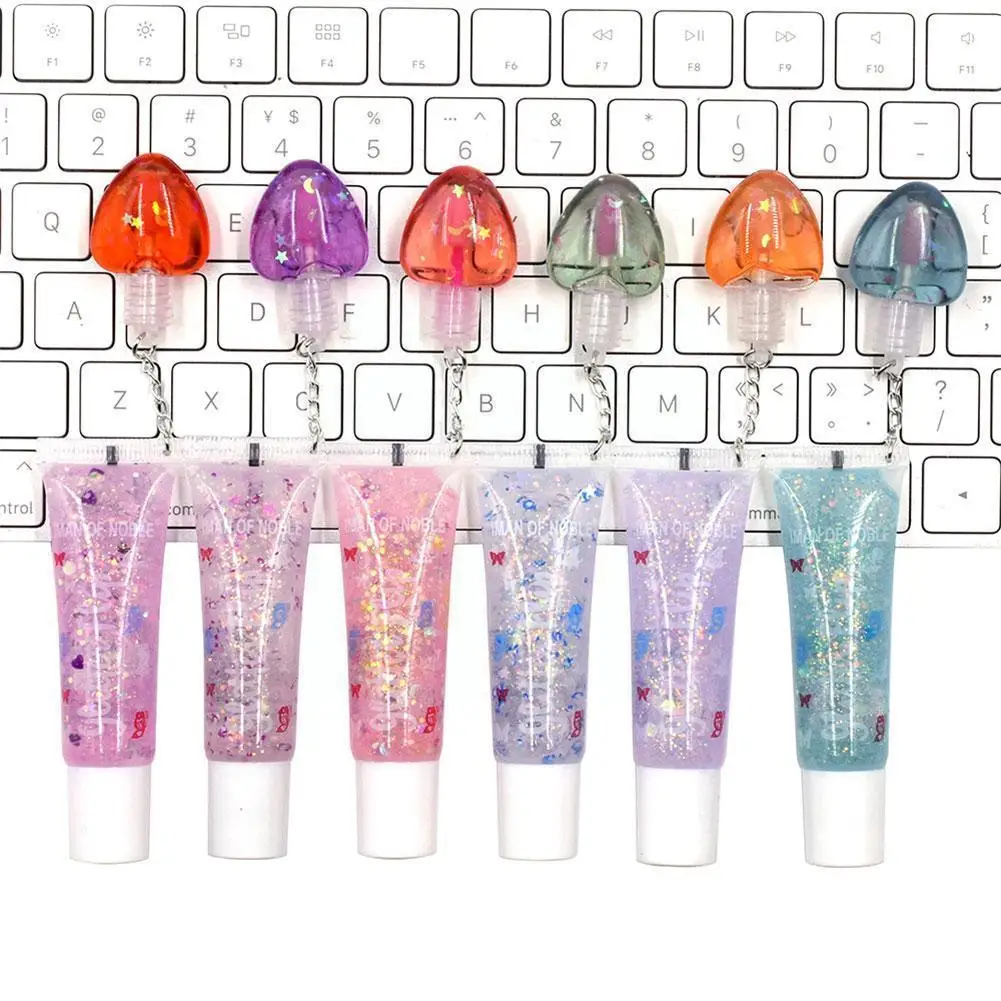 

12 Color Fashion Lip Gloss Set Mini Heart Love Shaped Lip Makeup Oil Moisturizing Tint Cosmetic Plumper Balm Women Lip Lip Z3r6