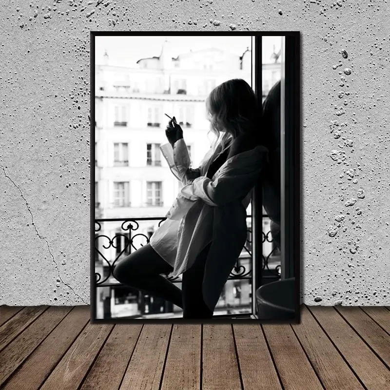 

Women Smoking Posters Canvas Art Posters and Prints Kitchen Theme Canvas Paintings on The Wall Art Pictures Dcor
