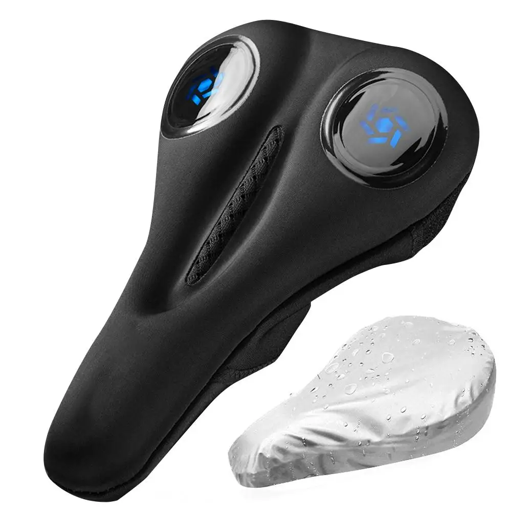 Удобное Силиконовое + губка с эффектом памяти велосипедное седло чехлом от дождя