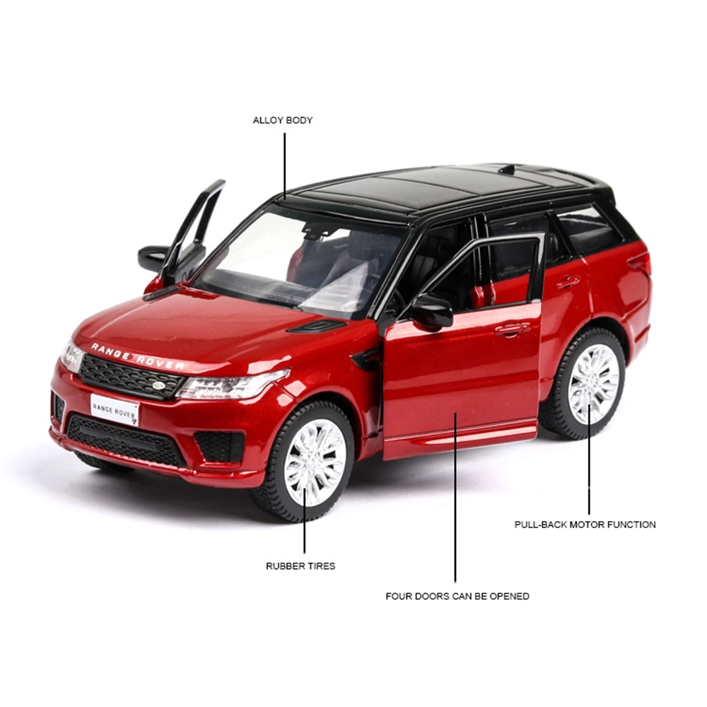 1:36 автомобилей горячего колеса автомобиля Land Rover Range машина литья под давлением