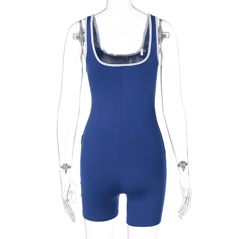

Chicology neon stretchy sexy playsuit 2020 summer women fashion streetwear sleeveless outfits bodycon romper sporting clothes
