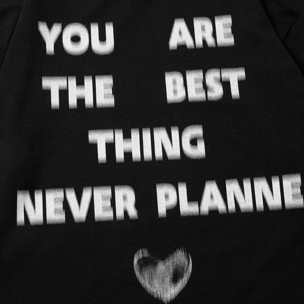 

Aolamegs Men's Tee Shirts Heart-shaped Letter Watercolor Graffiti T-shirt Men Summer Vintage Hip Hop Harajuku Fashion Streetwear