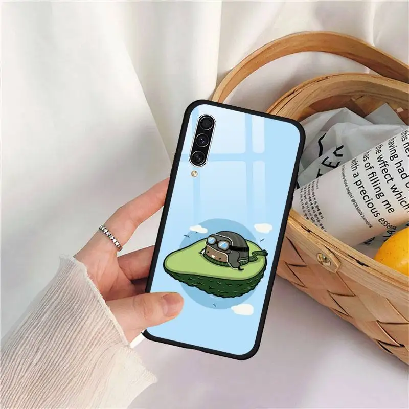 

Avocado aesthetic cute fashion pattern Phone Case Tempered glass For Samsung S10 S20 plus Ultra E note8 note9 note10 pro