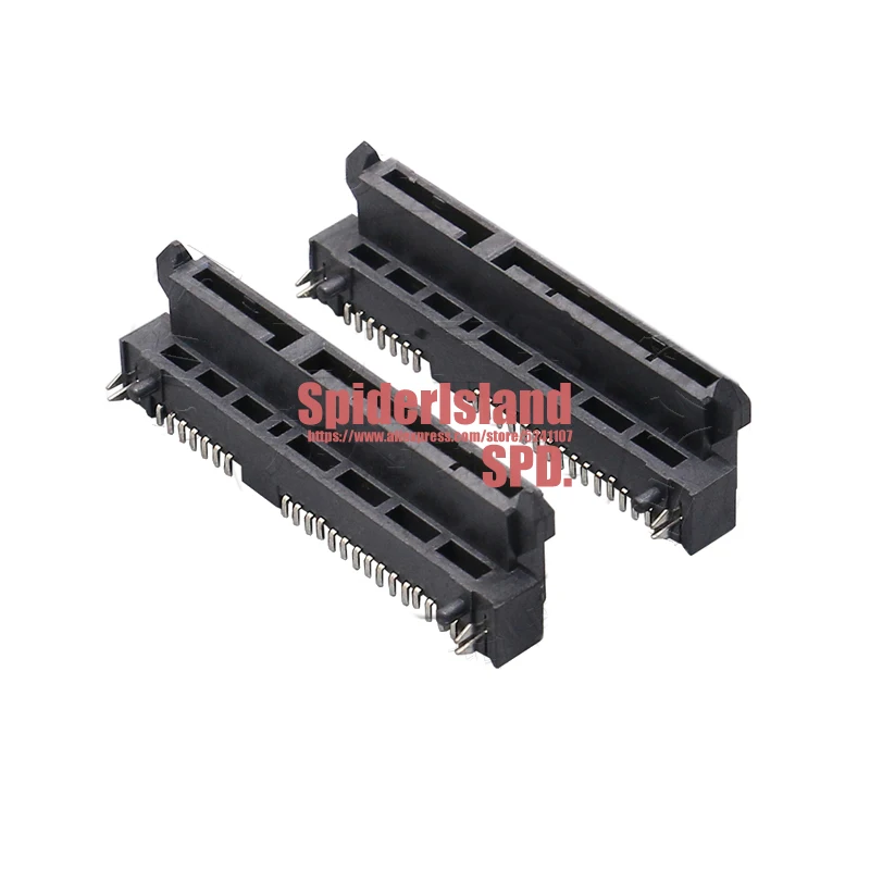 Günstig 1000 Stücke SATA 7 + 15P Weiblichen Sitz 6,74mm Pitch SMT Patch 22P Harpoon Positionierung Spalte Stecker SATA Sokcet Für Motherbpard Weld