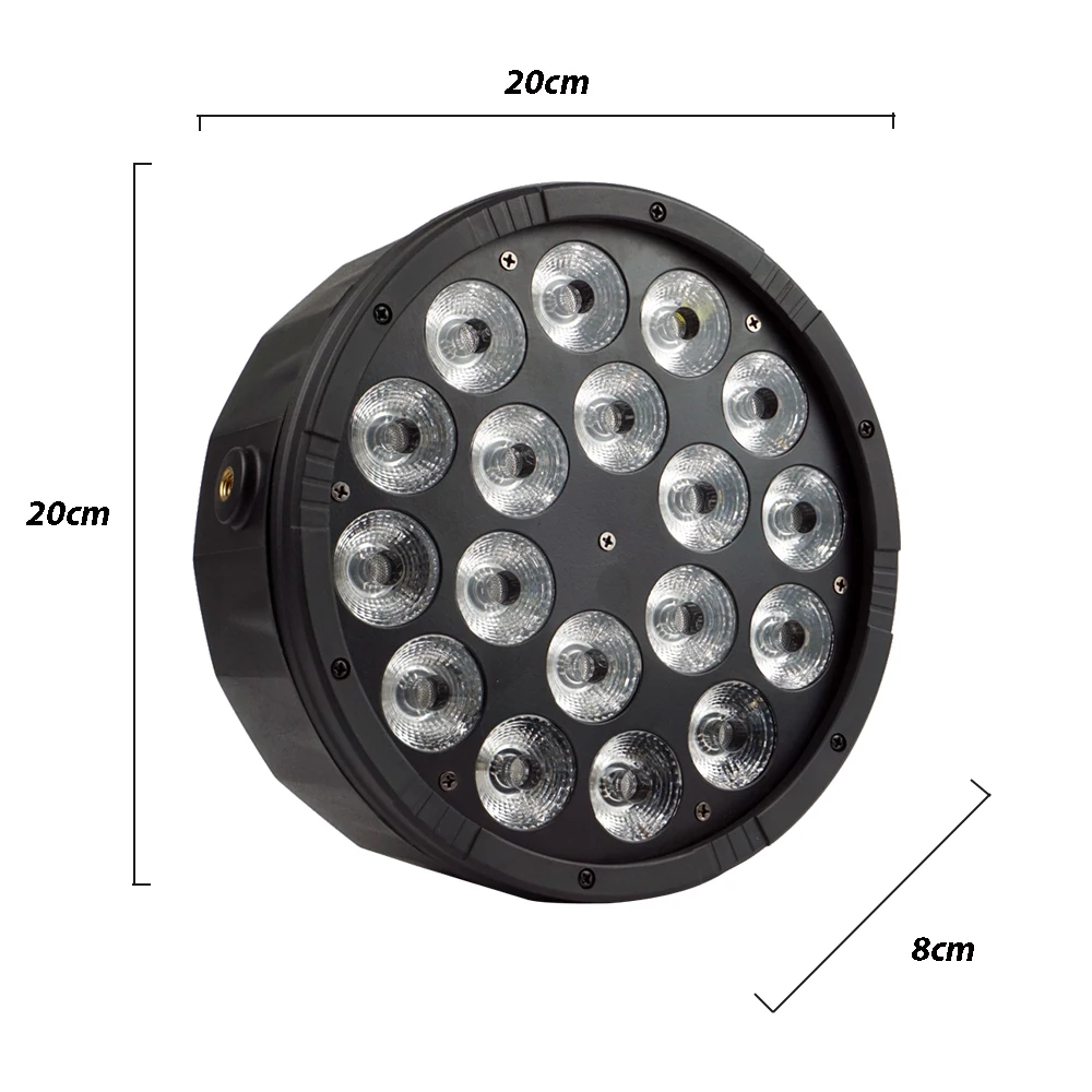 

16 pieces / Large lens 18x12w led par light rgbw 4in1 dmx512 plastic par light professional stage dj light