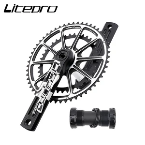 Litepro EDGPRO road bike crank GXP straight mounted crank 2021 new dualdisc aluminum alloy 170mm road bike Folding bike crankset