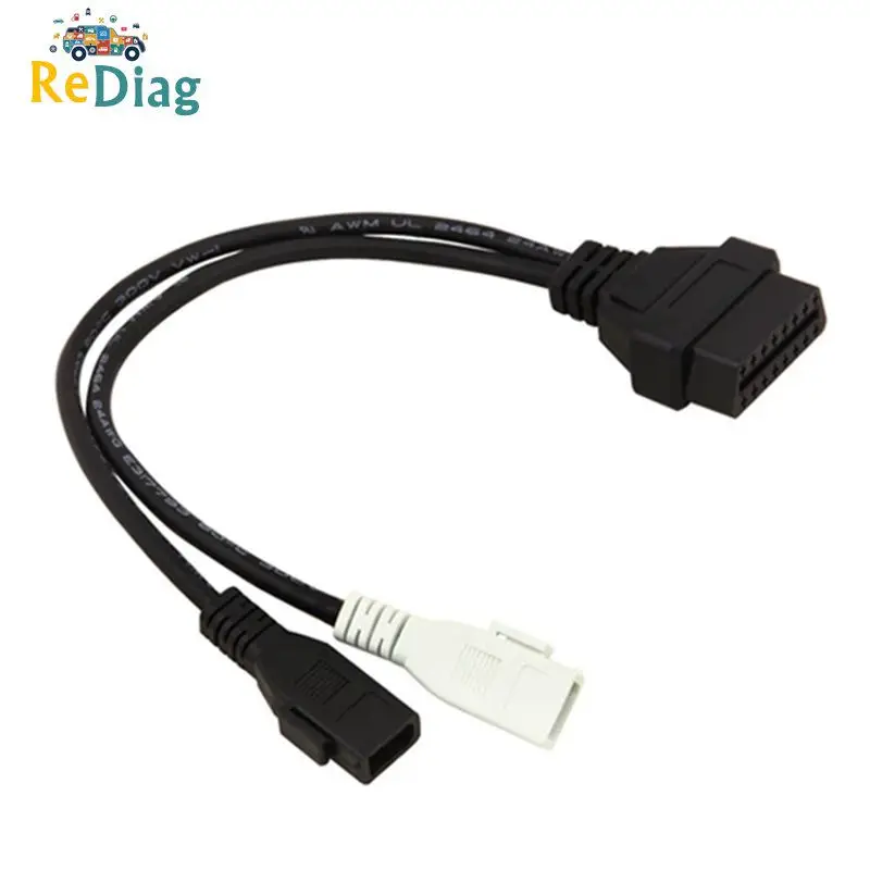 Адаптер для автомобильного диагностического кабеля AUDI 2X2 OBD2 2P + Audi 2 контакта на 16