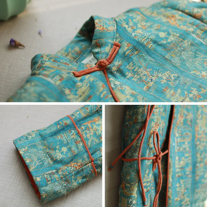 Новинка 2019 осенне зимние короткие стеганые пальто LZJN в китайском стиле плотная