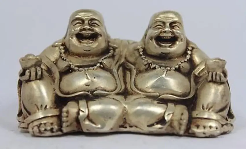 

Chinese White Copper Handwork Buddha Statue