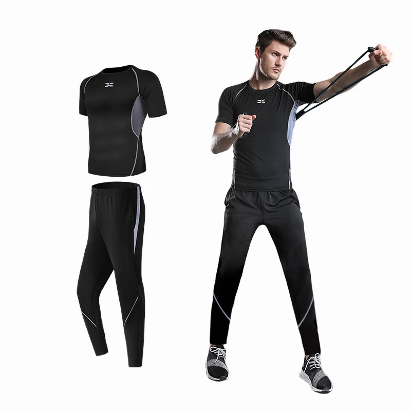 Костюм спортивный Мужской Быстросохнущий повседневный комплект из 2 предметов с