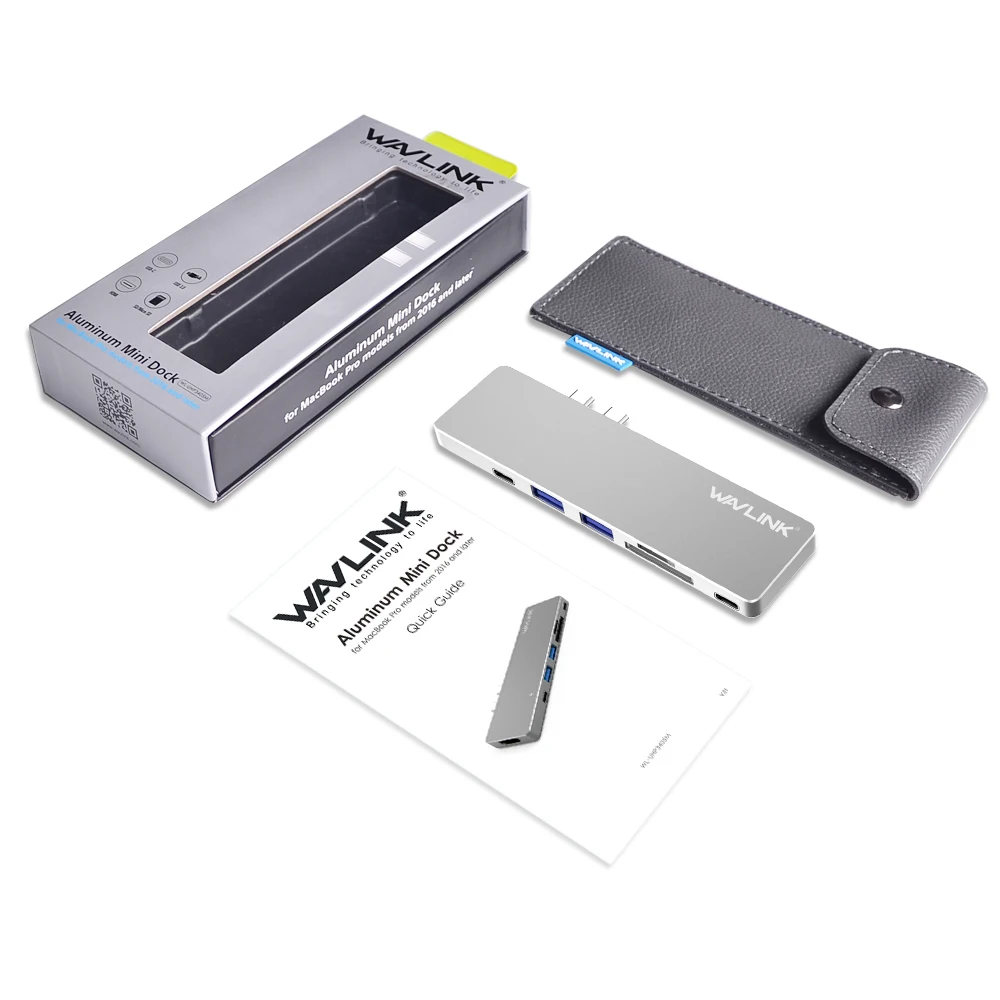 Wavlink двойной USB 3,1 type-C концентратор к HDMI адаптер 4K USB C концентратор ж/SD/Micro SD кард-ридер 7 в 1 для MacBook Pro usb-хаб