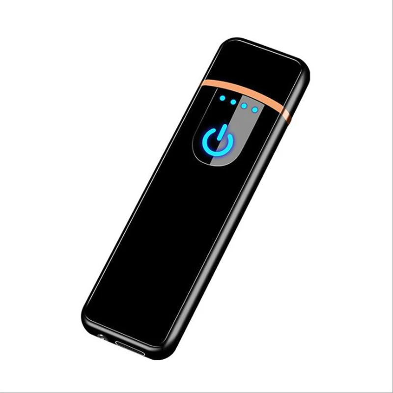 New thin usb charging lighter touch screen electronic cigarette lighters small rechargeable electric windproof men gift | Дом и сад