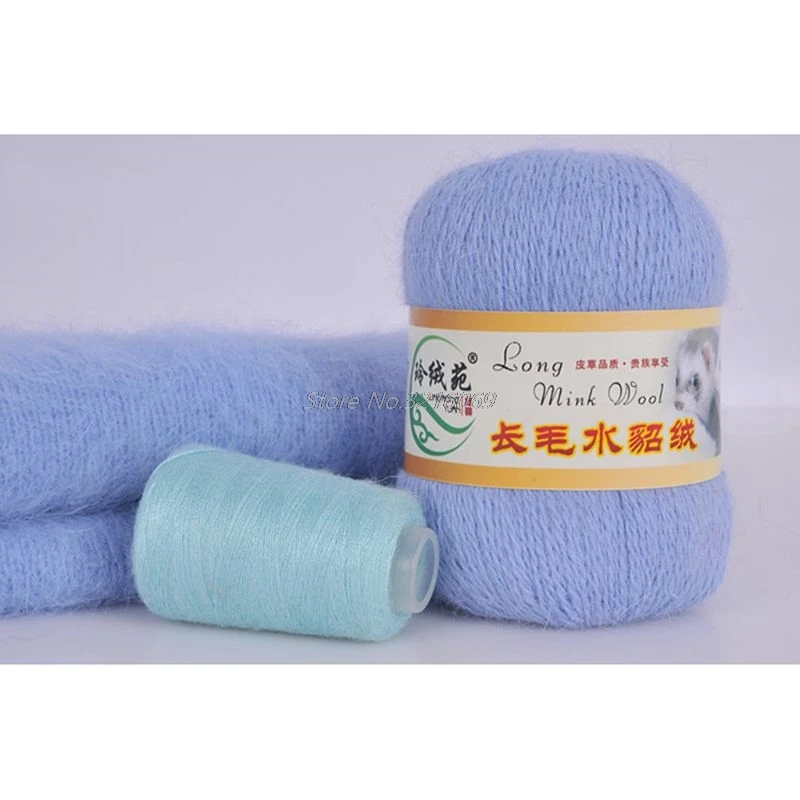 50 грамм Высококачественная мягкая норковая шерсть ручная вязка Роскошная