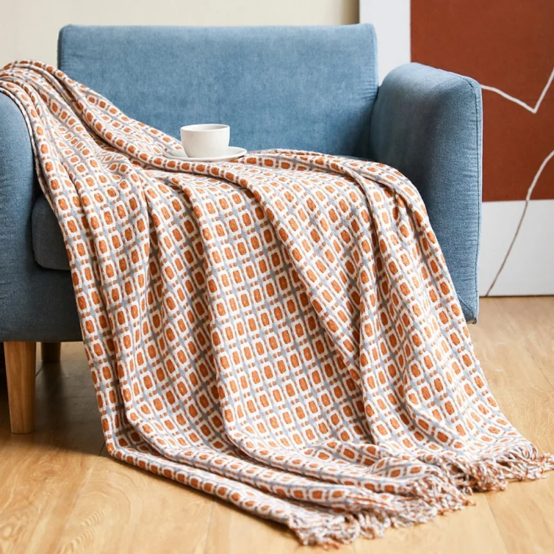 

Inya Nordic Knitted Throw Thread Blanket on the Bed Sofa Plaid Travel Soft Towel Bed Plaid Wall Tapestry Living Room Decor