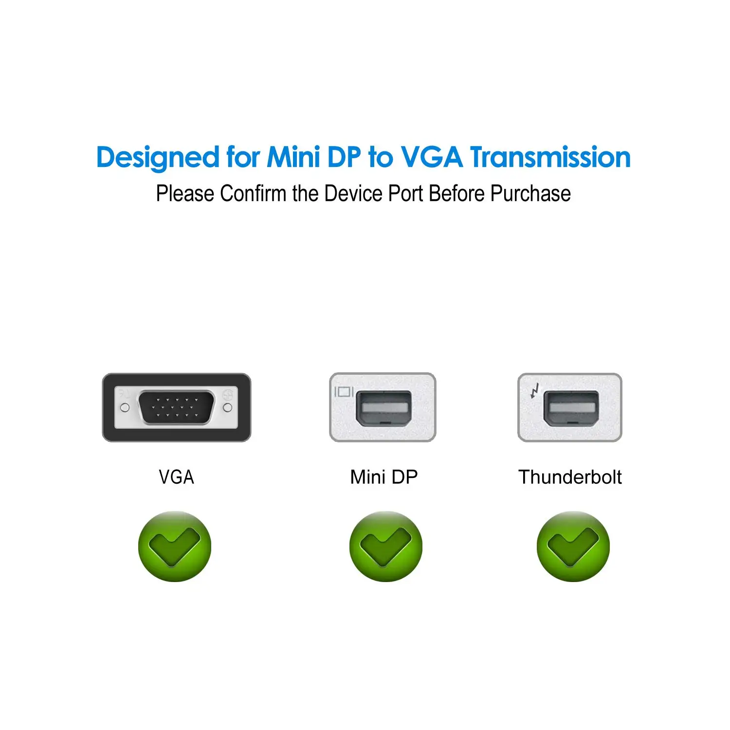 Мини DP папа VGA Женский Thunderbolt кабель адаптер для Mac Apple Macbook Pro Air iMac PC Mini Display Port Smart