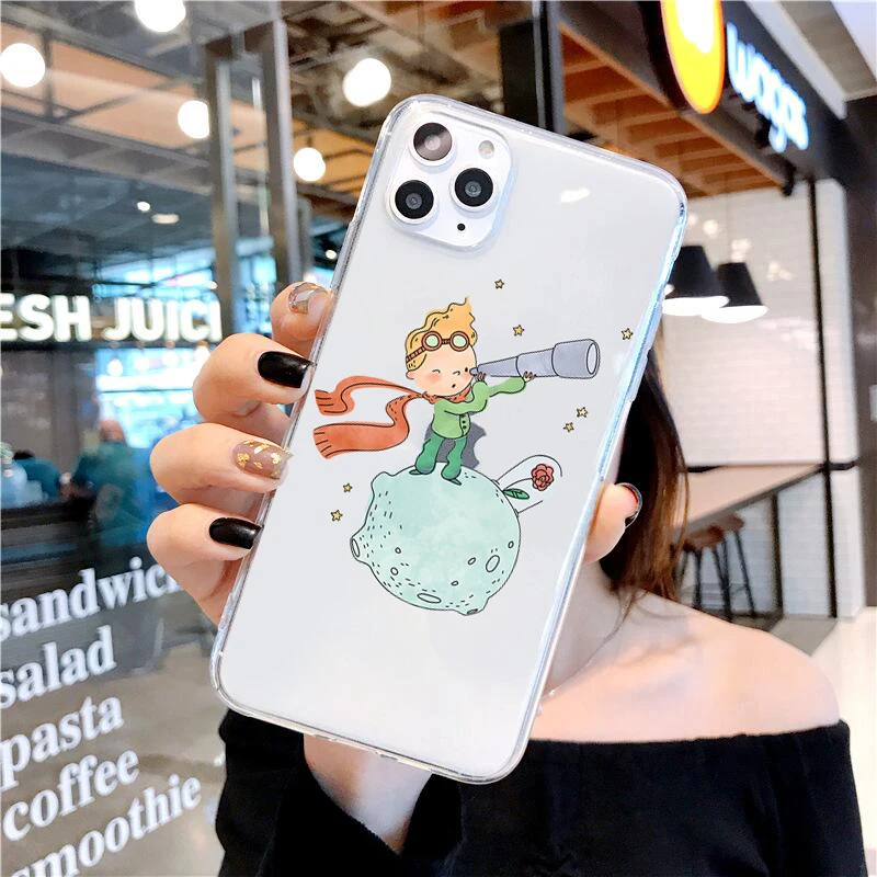 Мягкий силиконовый чехол для телефона с рисунком Маленького принца космоса iPhone