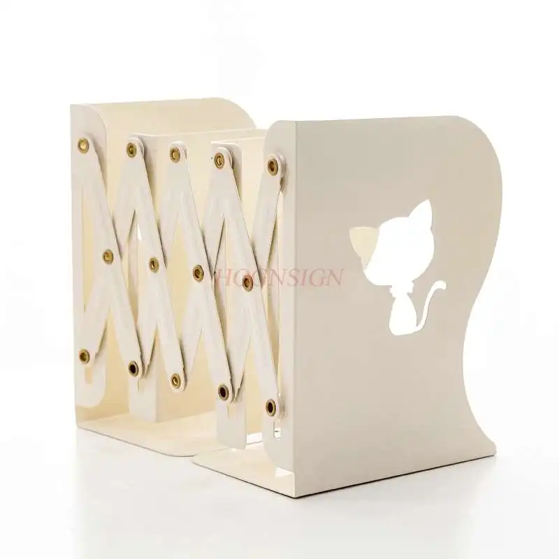 

Telescopic folding book clip book holder high school student desk multifunctional iron simple student desktop shelf storage