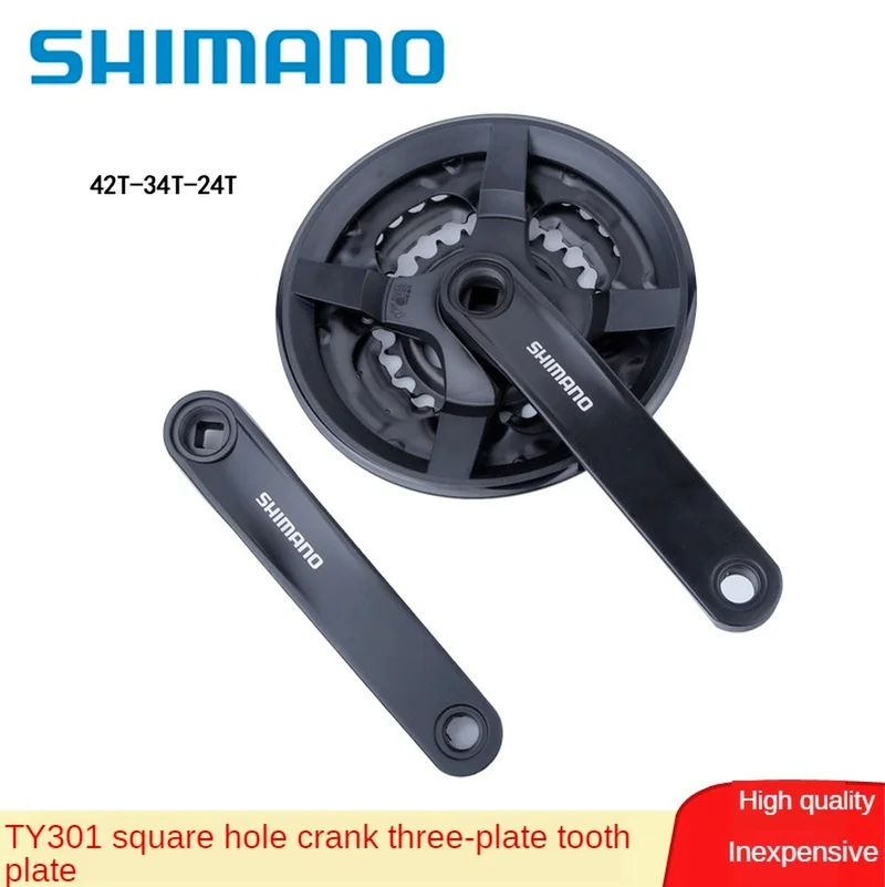 

ShimanuoTooth Tray TY301 Tooth Tray 6 7 8 Speed Universal 21/24 Speed Square Hole Tooth Tray Crankshaft Shaft Shimano Crankset