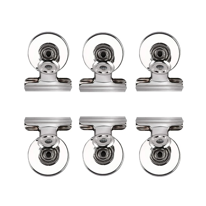 

Strong Neodymium Magnet Fridge Magnetic Clips Fridge Wall Memo Note Message Magnet Clamp Scratch-Free Refrigerator Magnet Clips