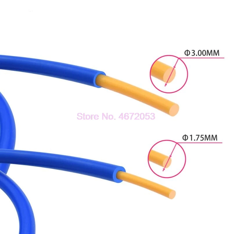 100pcs/lot 1M PTFE Tube Teflonto TL-Feeder hotend Rostock Bowden Extruder 1.75mm/3.0mm Filament ID 1.9mm OD 4mm Capricornus - купить по