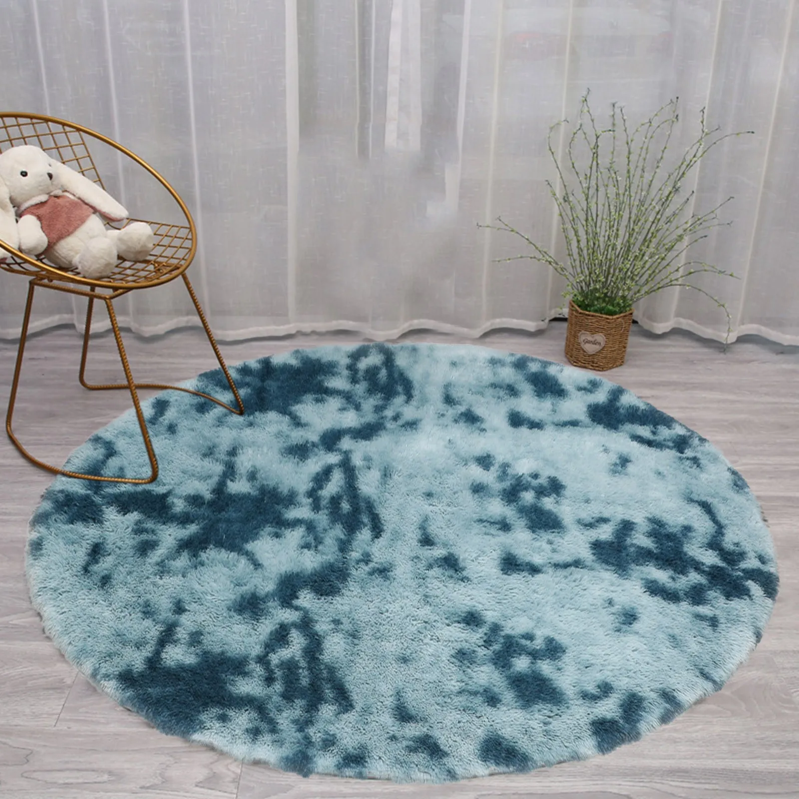 80x80 см искусственная шерсть ковры для гостиной украшение дома Круглый