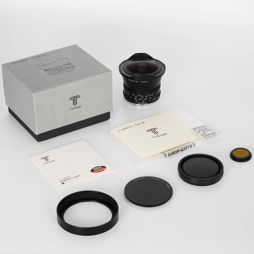 TTArtisan 7 5 мм F2 APS-C Рыбий глаз объектив Ручной фокус для FUJI X/SONY E/Canon M EOS R/Nikon Z/Leica/SIGMA L