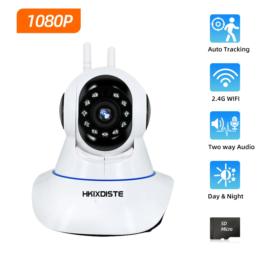 

IP-камера видеонаблюдения, 2 МП, HD, Wi-Fi, 1080P, ночное видение