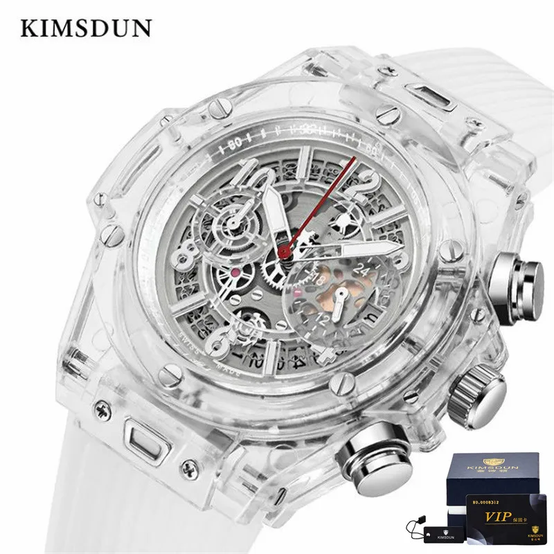 KIMSDUN мужские модные трендовые Роскошные спортивные кварцевые часы с хронографом