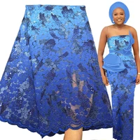 fabricbob sequence embroidery african lace fabric 2021 high quality nigerian asoebi style french net lace materials