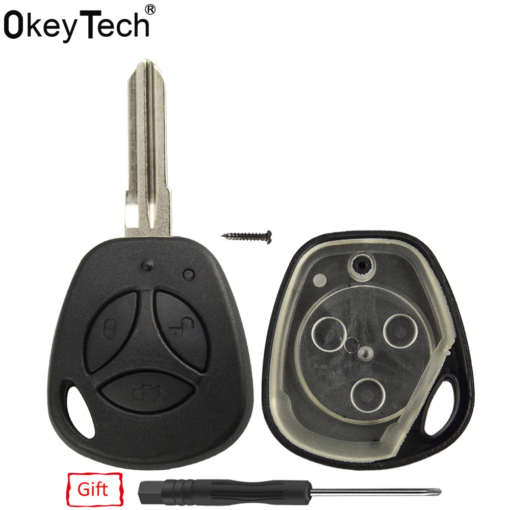 

3 Buttons Flip Replacement Car Key Shell For Lada vesta granta priora kalina vaz Uncut Auto Blank Remote car Key Case Cover Fob