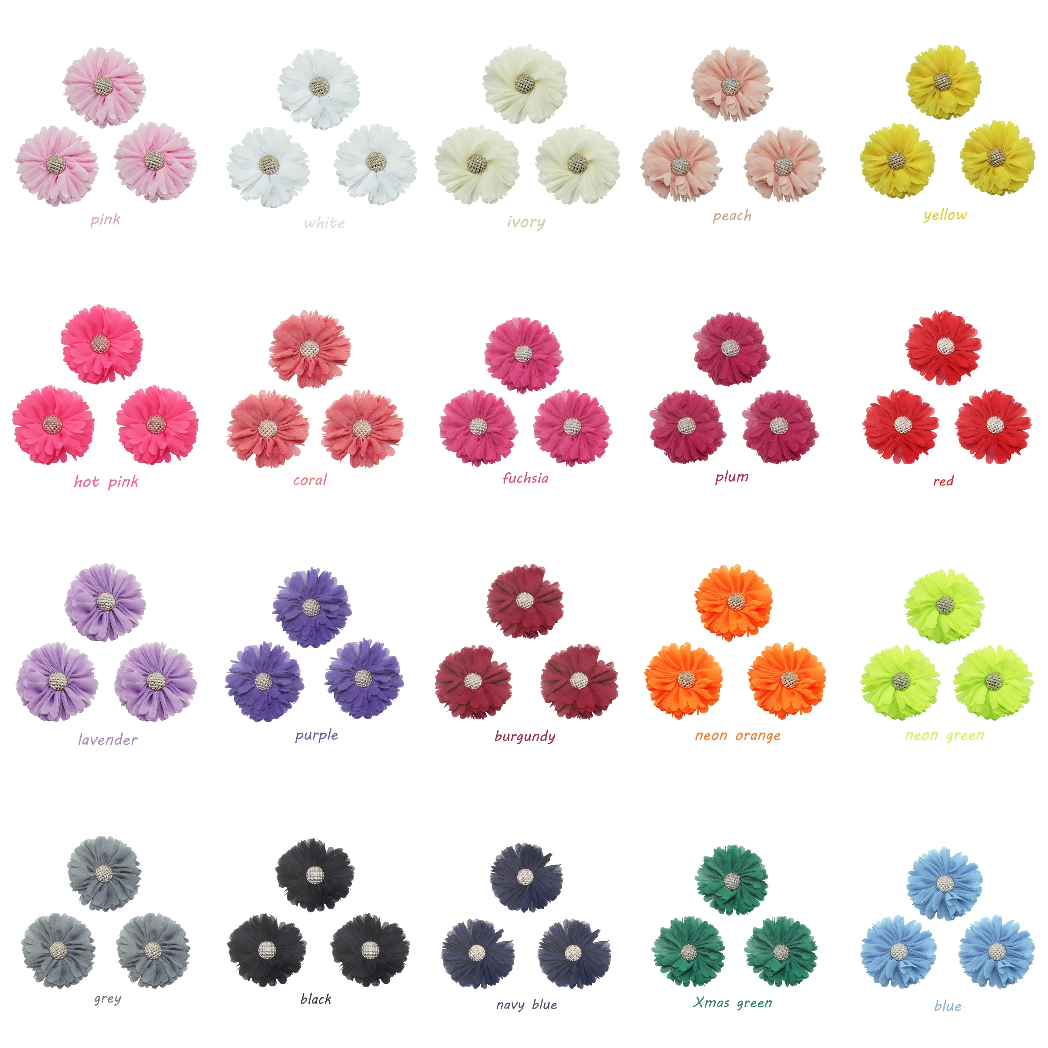 Модная детская шифоновая повязка на голову 6 см 12 дюймов|Искусственные и сухие