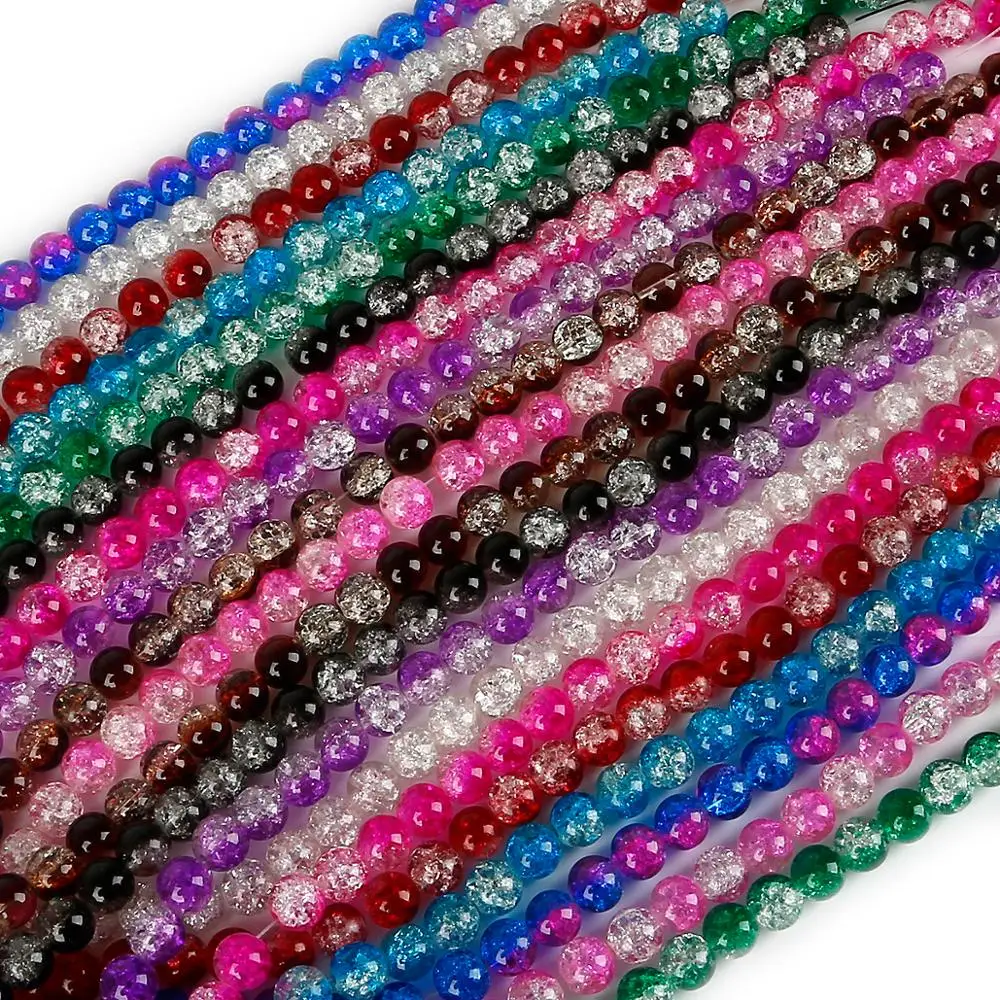 Hot Sale 65pcs 6mm Round Glass Beads Loose Bedas For Jewelry Making Findings Necklace Bracelet Earrings | Украшения и аксессуары