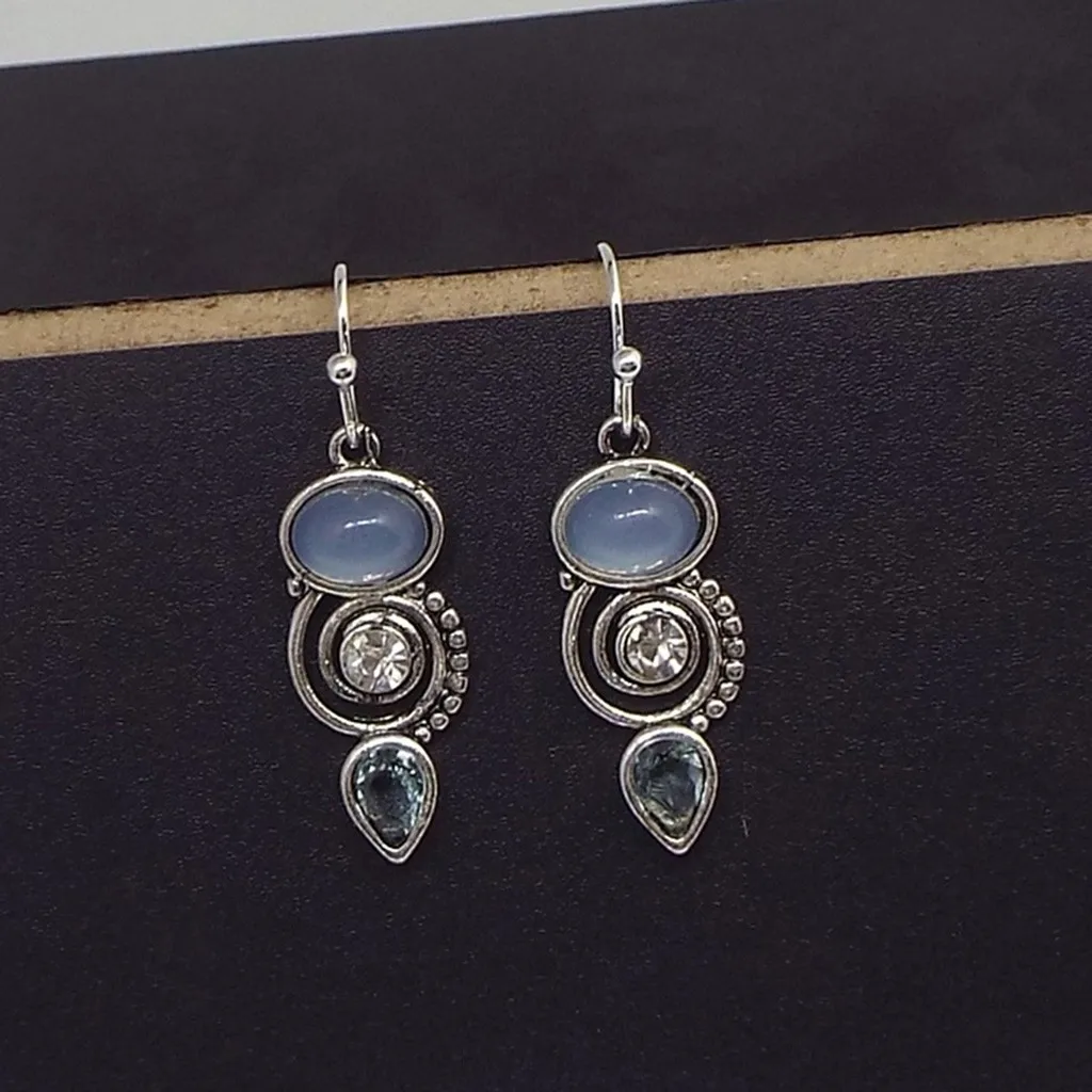 Груша искусственный халцедон спираль висящие капли на крючке серьги ювелирные