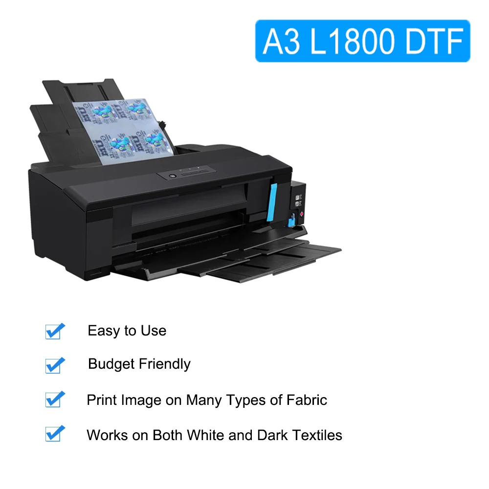 

Принтер DTF для Epson L1800 A3, белый чернильный принтер DTF, теплопередающая ПЭТ пленка L1800 DTF, принтер для переноса пленки