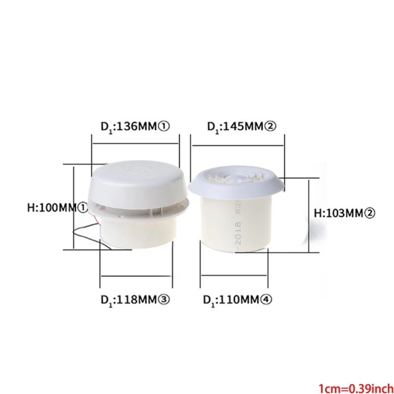 

Trailer roof Air Ventilation Round vent for RV Caravan mini Vent fan with low noise and strong wind 12V