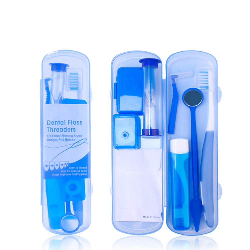 

1 Set Teeth Orthodontic Tools Cleaning Brushes Floss Threaders Oral Care Supplies