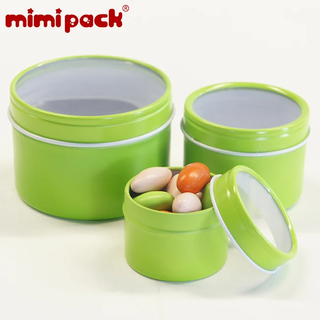Mimipack маленькие глубокие круглые банки с прозрачным окном и верхней крышкой