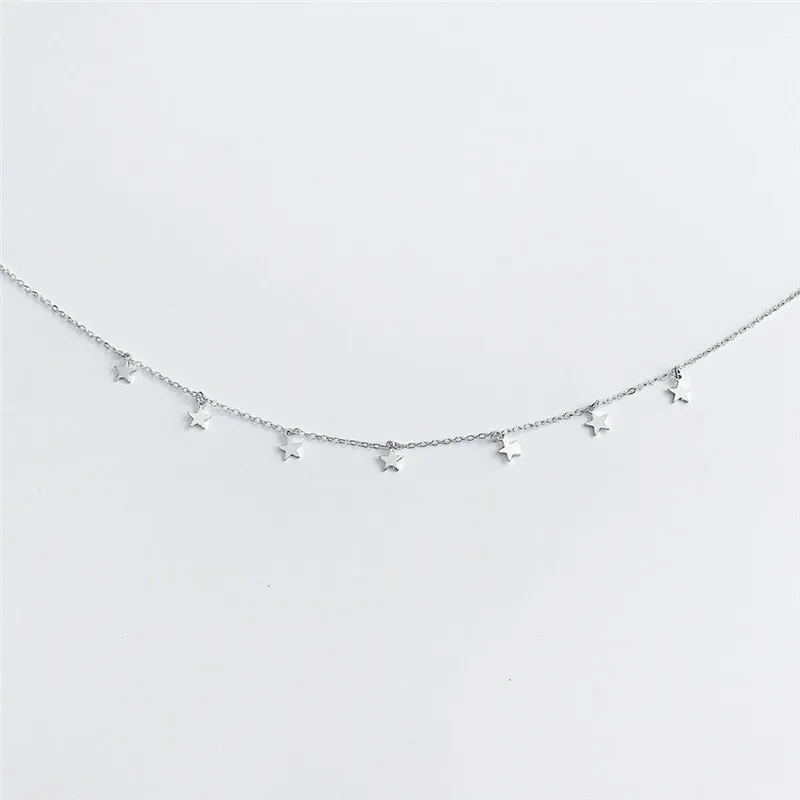 

Gold Color Star Party Women's Pendant Necklace Fashion Female Choker Necklaces Jewelry Simple Ladies Pentagon-Star Jewelry Gifts