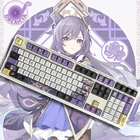 Механическая клавиатура с игрой Genshin Impact Keqing, для косплея, 87104108 клавиш, модный крутой подарок